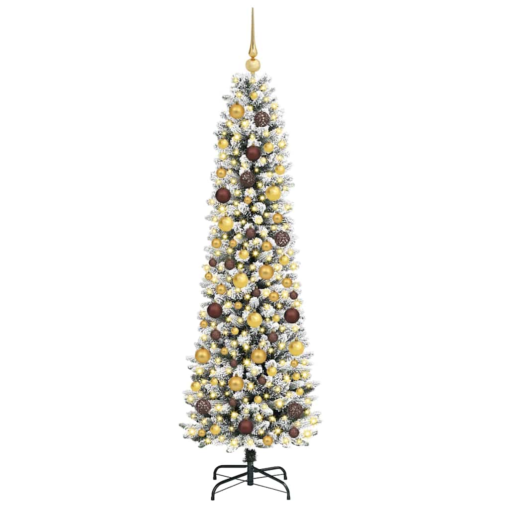 Sapin de Noël artificiel Blanc 180 cm PVC, métal et plastique