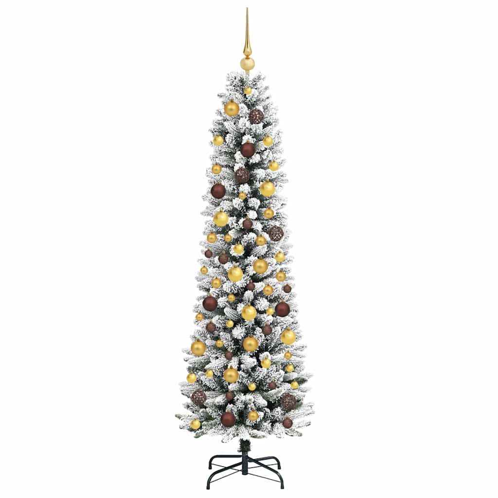Sapin de Noël artificiel Blanc 180 cm PVC, métal et plastique