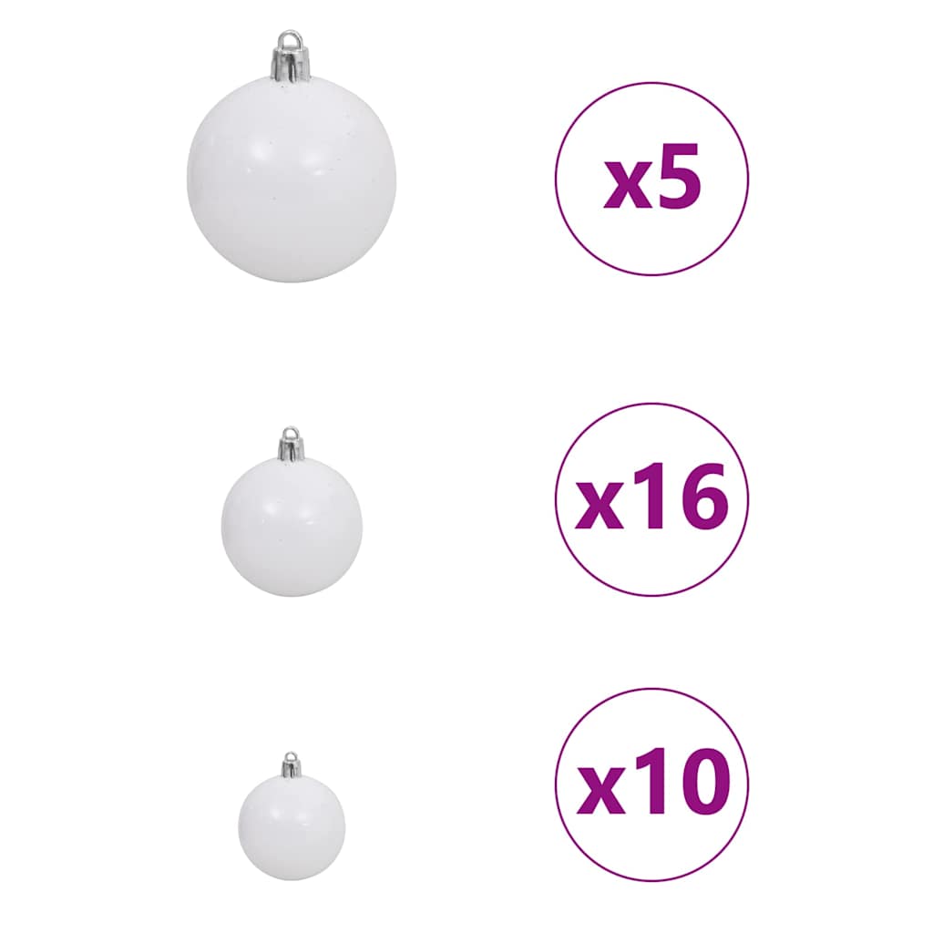 Sapin de Noël artificiel Blanc 180 cm PVC, métal et plastique - XIOS