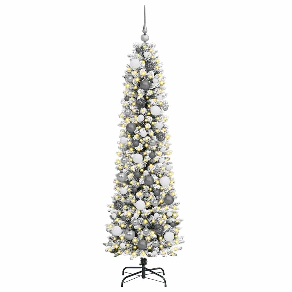 Sapin de Noël artificiel Blanc 180 cm PVC, métal et plastique - XIOS