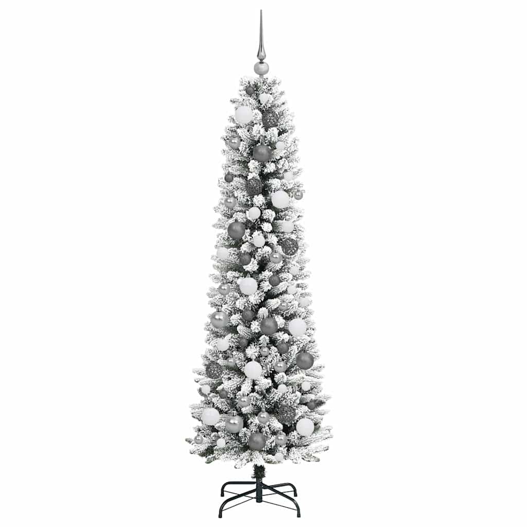 Sapin de Noël artificiel Blanc 180 cm PVC, métal et plastique - XIOS