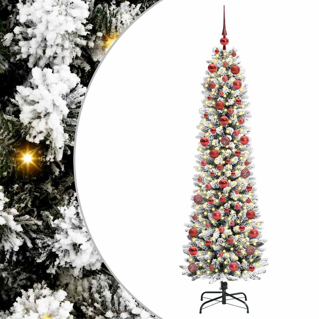 Sapin de Noël artificiel avec 300 LED Vert et blanc 180 cm - XIOS