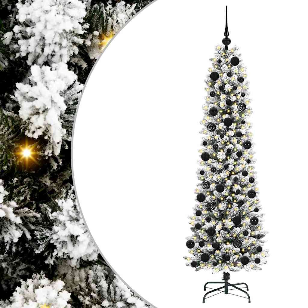 Sapin de Noël artificiel avec 300 LED Vert et blanc 180 cm - XIOS
