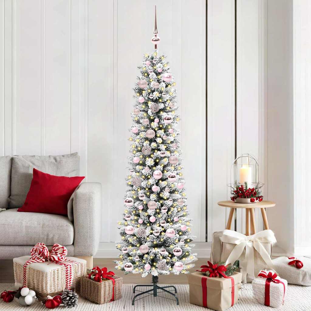 Sapin de Noël artificiel avec 300 LED Vert et blanc 180 cm - XIOS