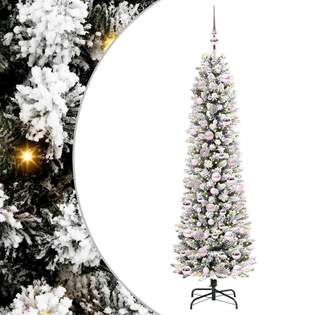 Sapin de Noël artificiel avec 300 LED Vert et blanc 180 cm - XIOS