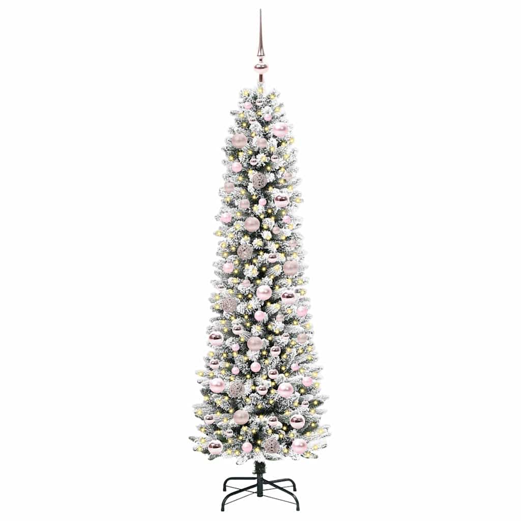 Sapin de Noël artificiel avec 300 LED Vert et blanc 180 cm - XIOS