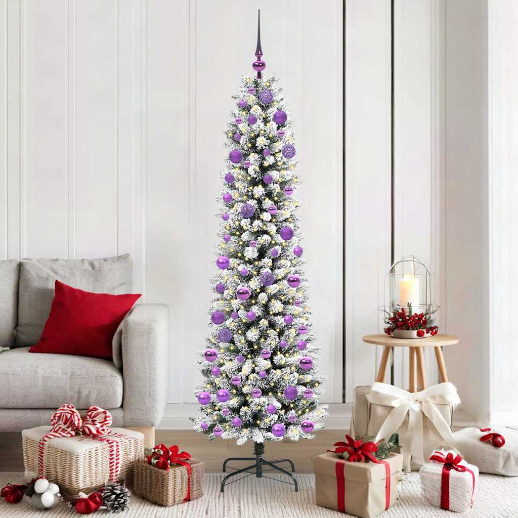 Sapin de Noël artificiel avec 300 LED Vert et blanc 180 cm - XIOS