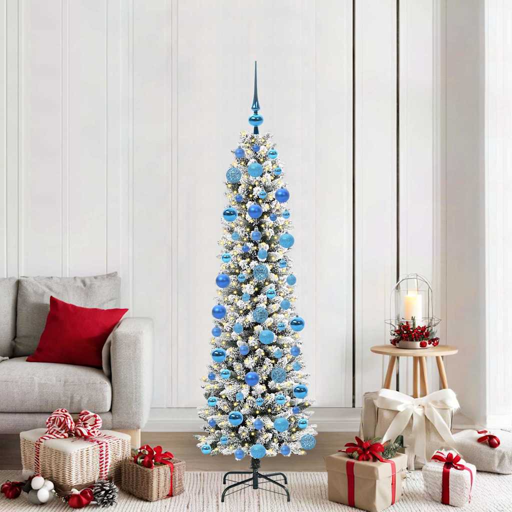Sapin de Noël artificiel avec 300 LED Vert et blanc 180 cm - XIOS
