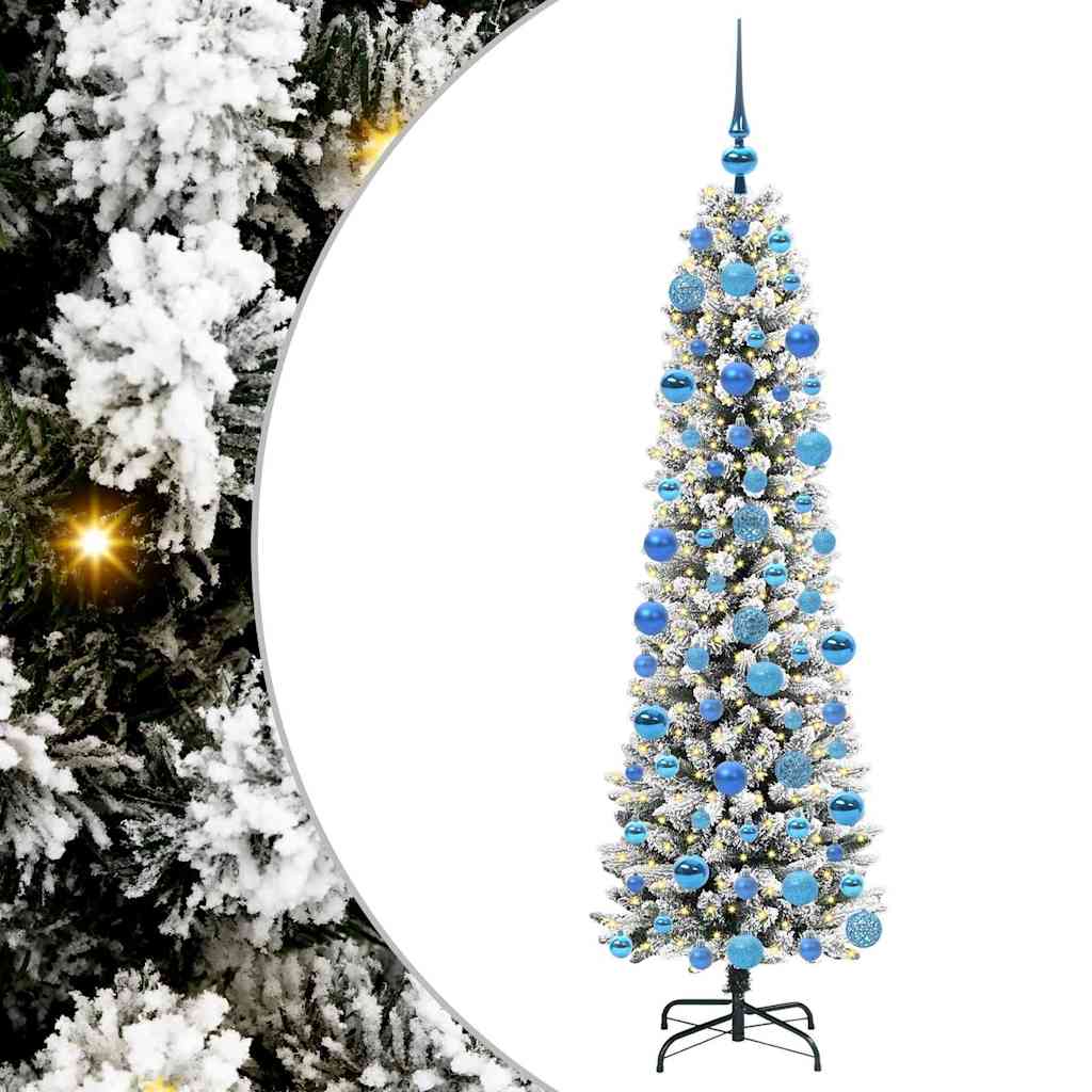 Sapin de Noël artificiel avec 300 LED Vert et blanc 180 cm - XIOS