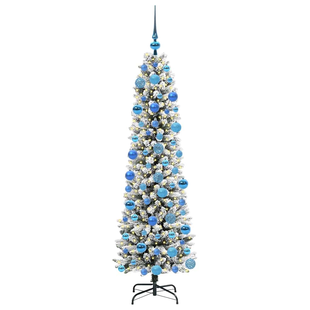 Sapin de Noël artificiel avec 300 LED Vert et blanc 180 cm - XIOS