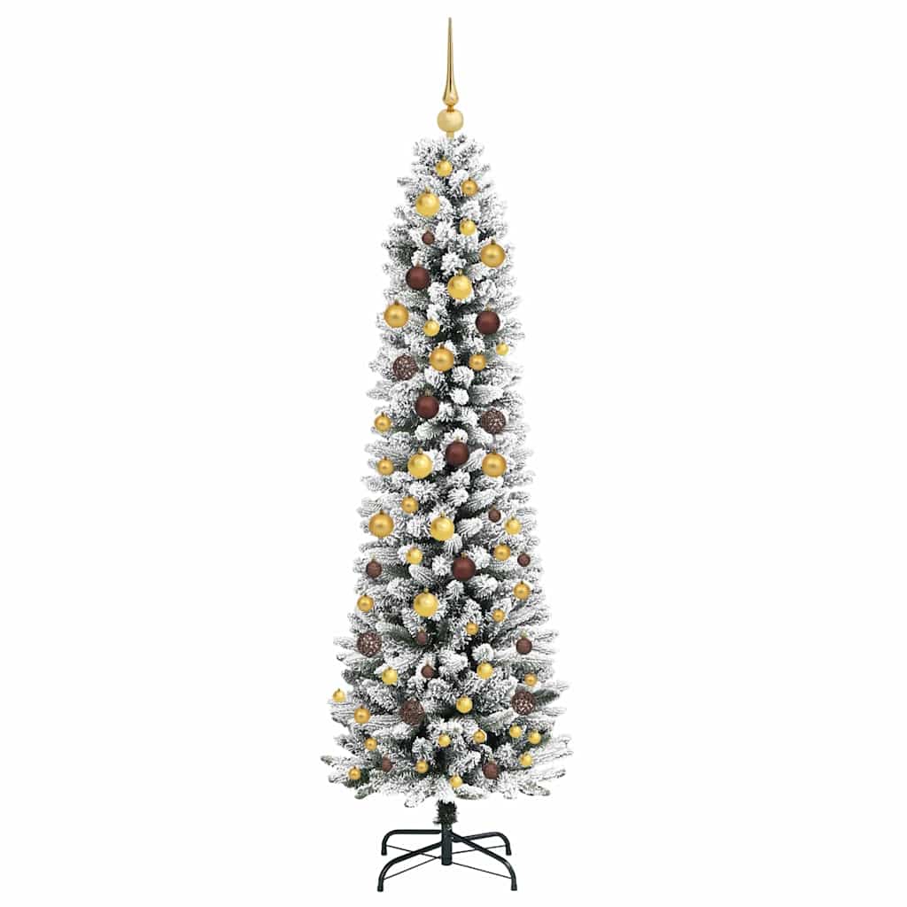 Sapin de Noël artificiel Blanc 210 cm PVC, métal et plastique
