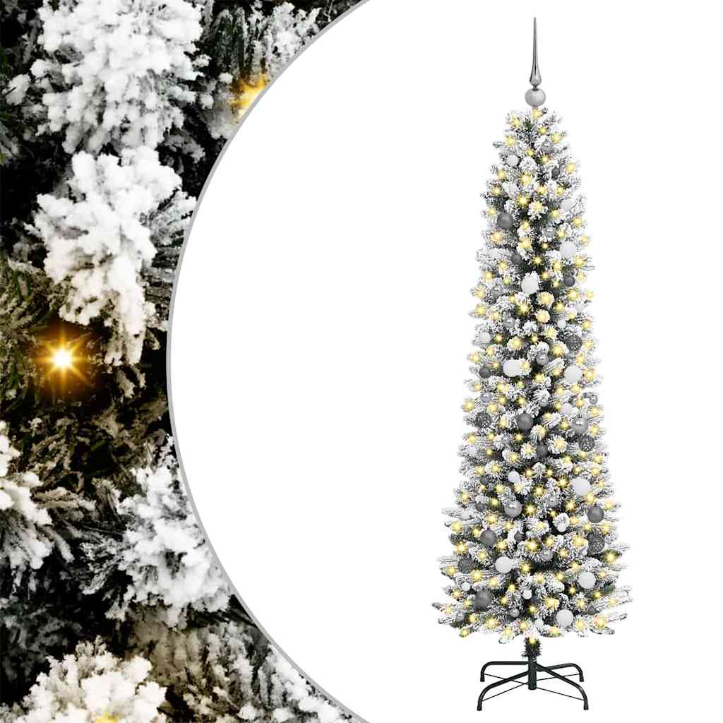 Sapin de Noël artificiel Blanc 210 cm PVC, métal et plastique - XIOS