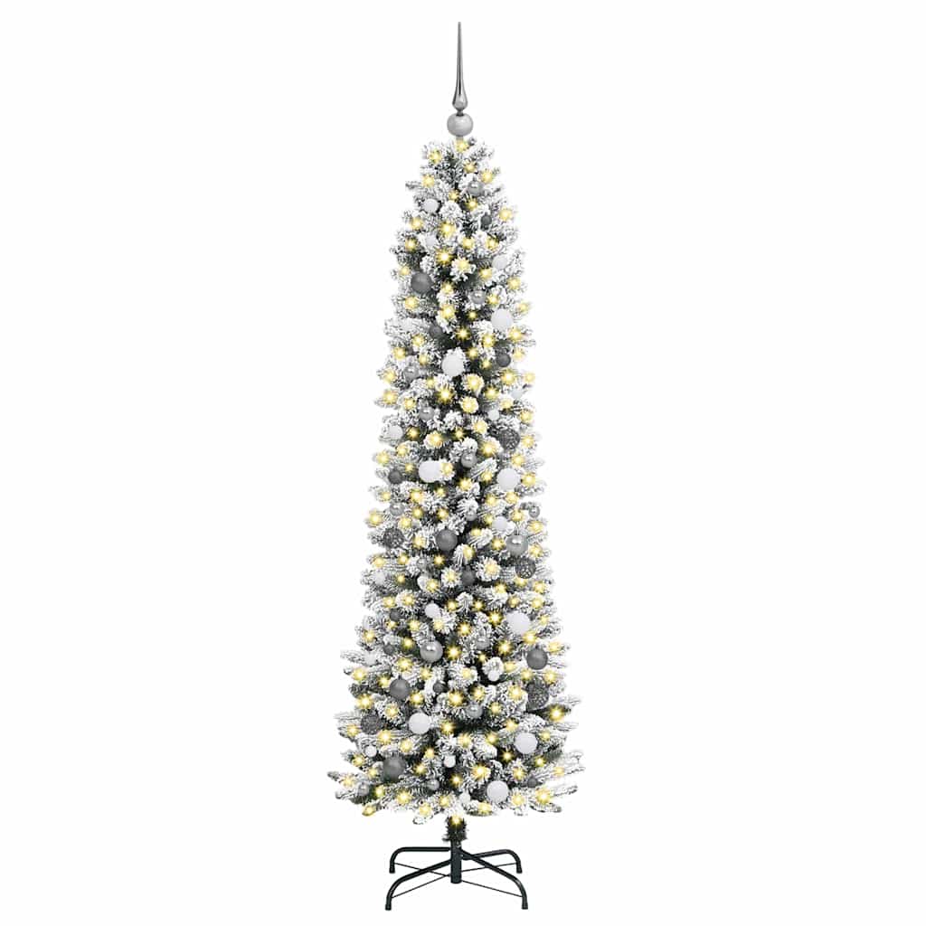 Sapin de Noël artificiel Blanc 210 cm PVC, métal et plastique - XIOS