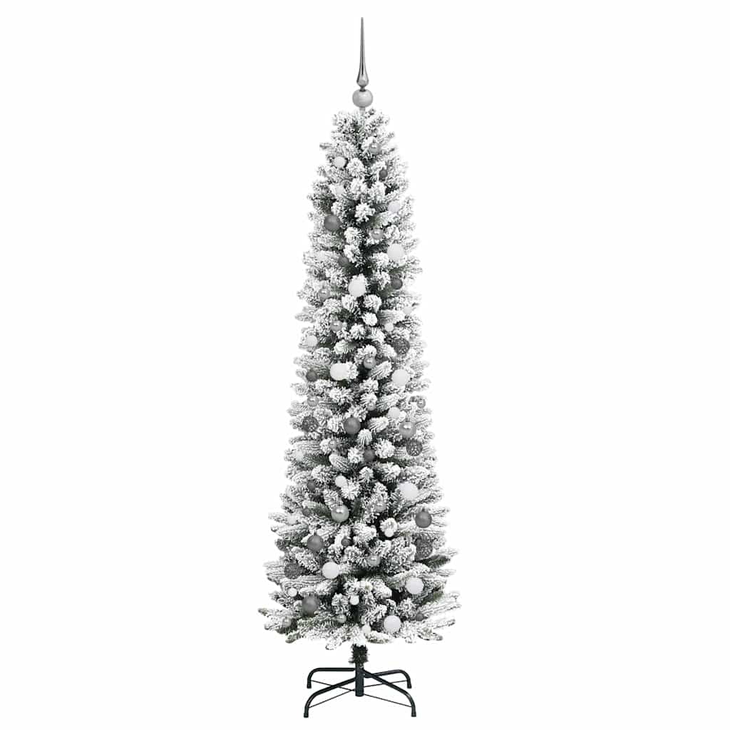 Sapin de Noël artificiel Blanc 210 cm PVC, métal et plastique - XIOS