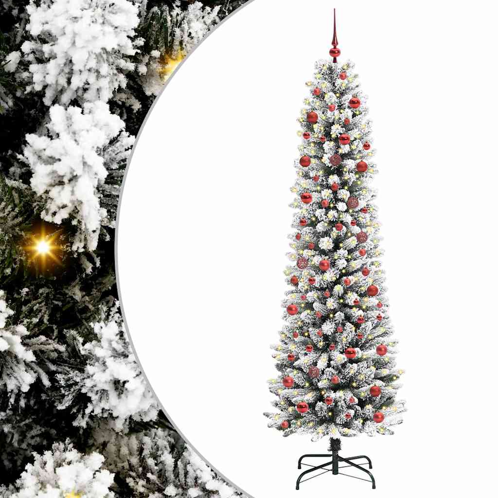 Sapin de Noël artificiel avec 300 LED Vert et blanc 210 cm - XIOS