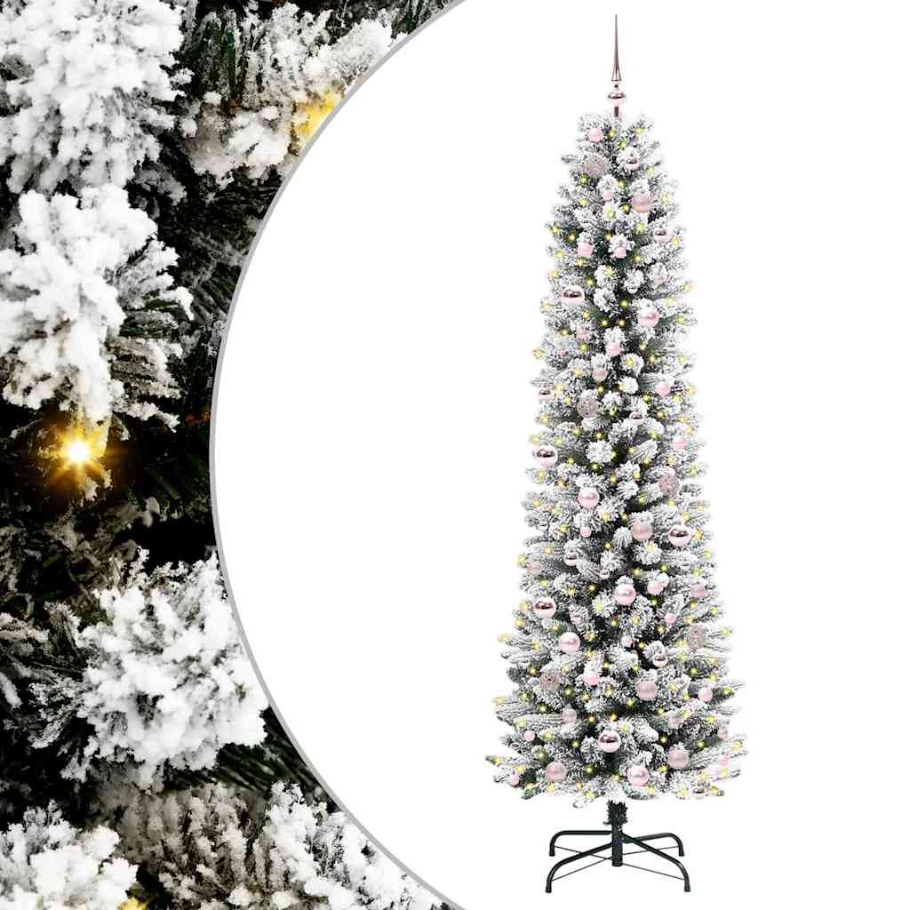 Sapin de Noël artificiel avec 300 LED Vert et blanc 210 cm - XIOS