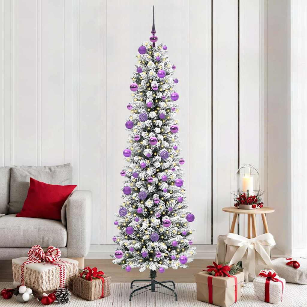 Sapin de Noël artificiel avec 300 LED Vert et blanc 210 cm - XIOS