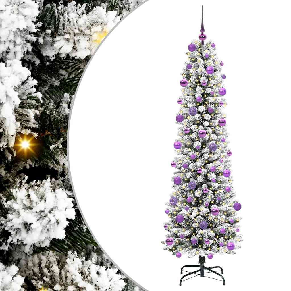 Sapin de Noël artificiel avec 300 LED Vert et blanc 210 cm - XIOS