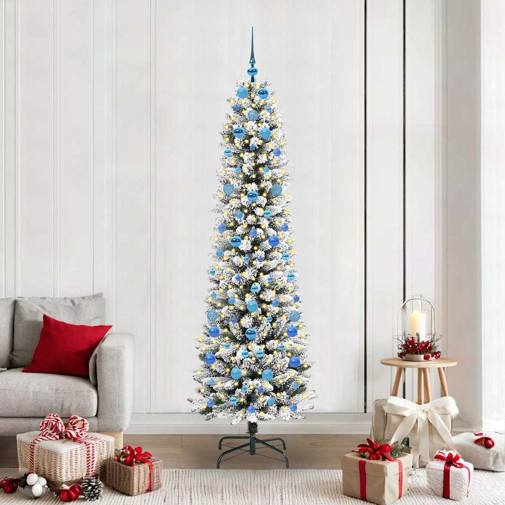 Sapin de Noël artificiel avec 300 LED Vert et blanc 210 cm - XIOS
