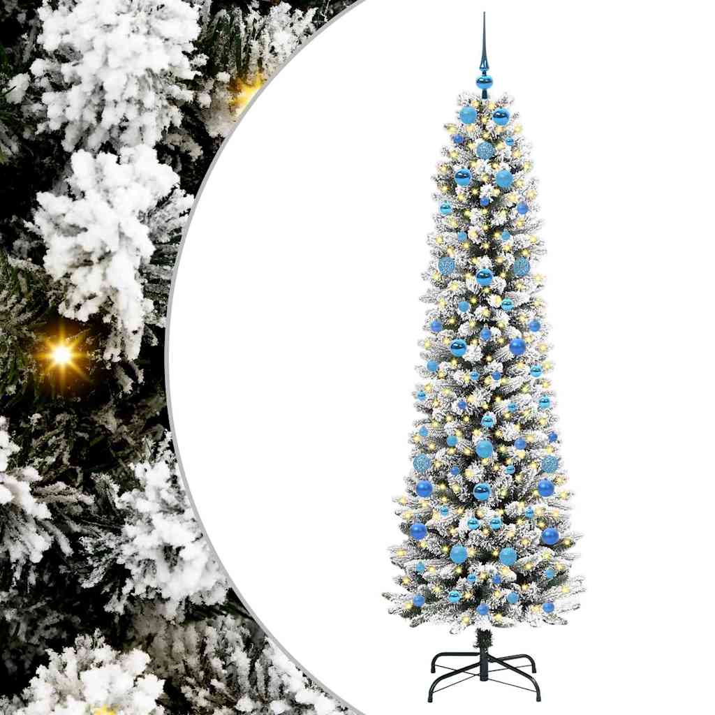 Sapin de Noël artificiel avec 300 LED Vert et blanc 210 cm - XIOS