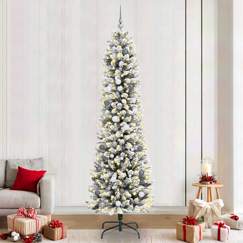 Sapin de Noël artificiel Blanc 240 cm PVC, métal et plastique - XIOS
