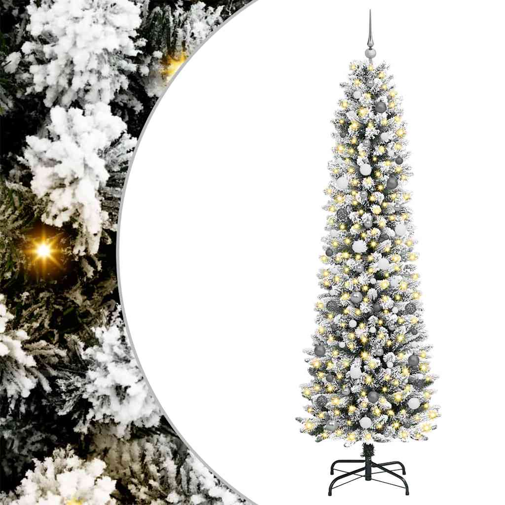 Sapin de Noël artificiel Blanc 240 cm PVC, métal et plastique - XIOS