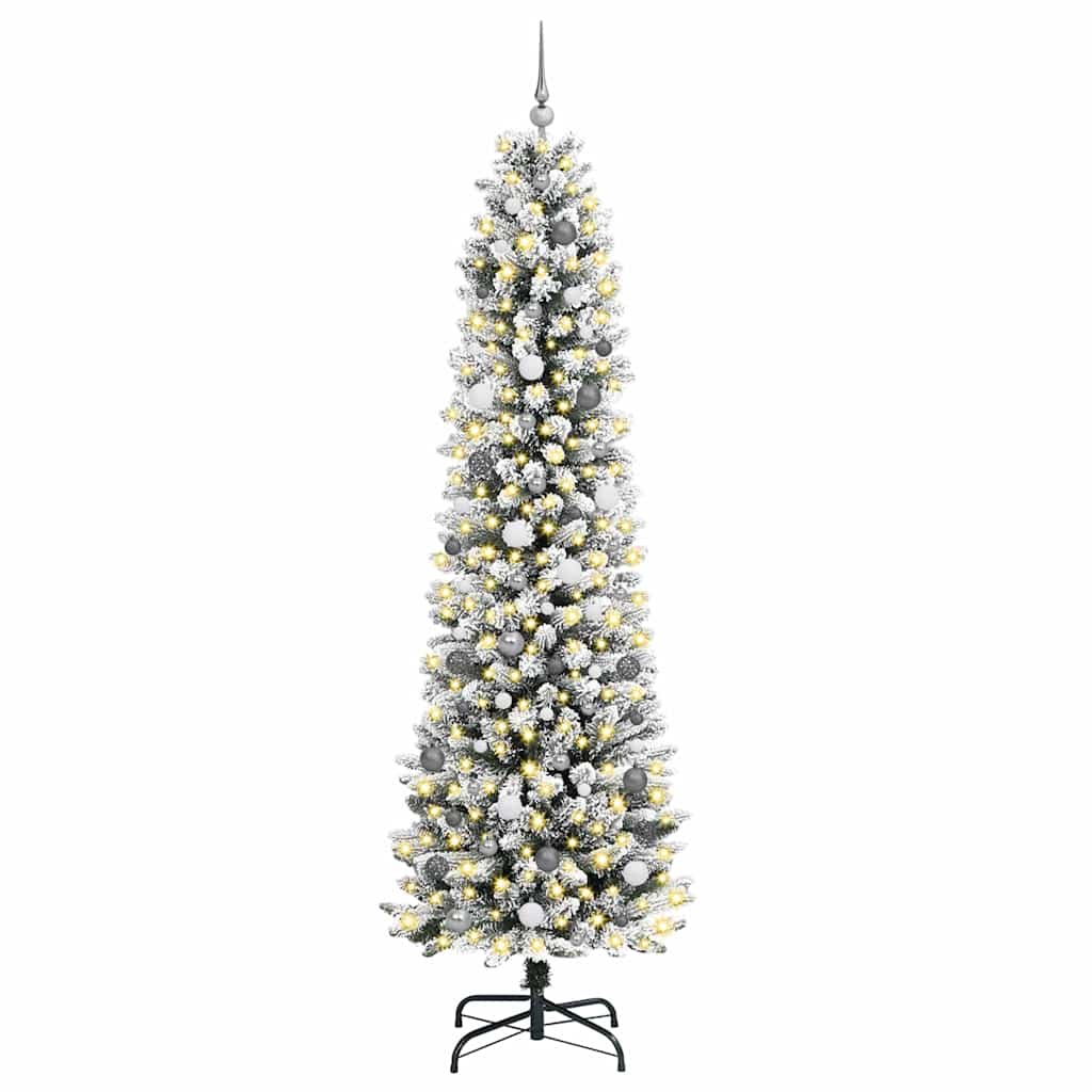 Sapin de Noël artificiel Blanc 240 cm PVC, métal et plastique - XIOS