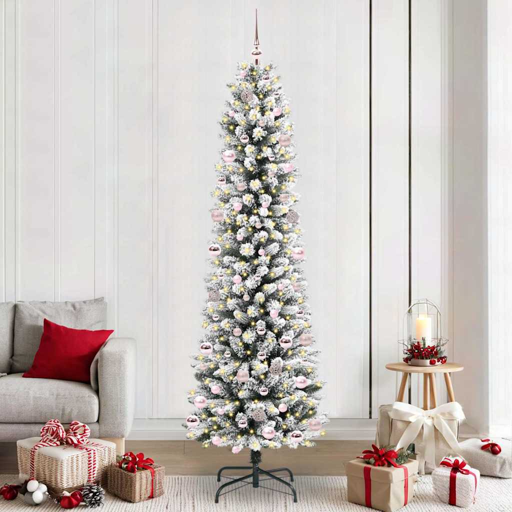 Sapin de Noël artificiel avec 300 LED Vert et blanc 240 cm - XIOS