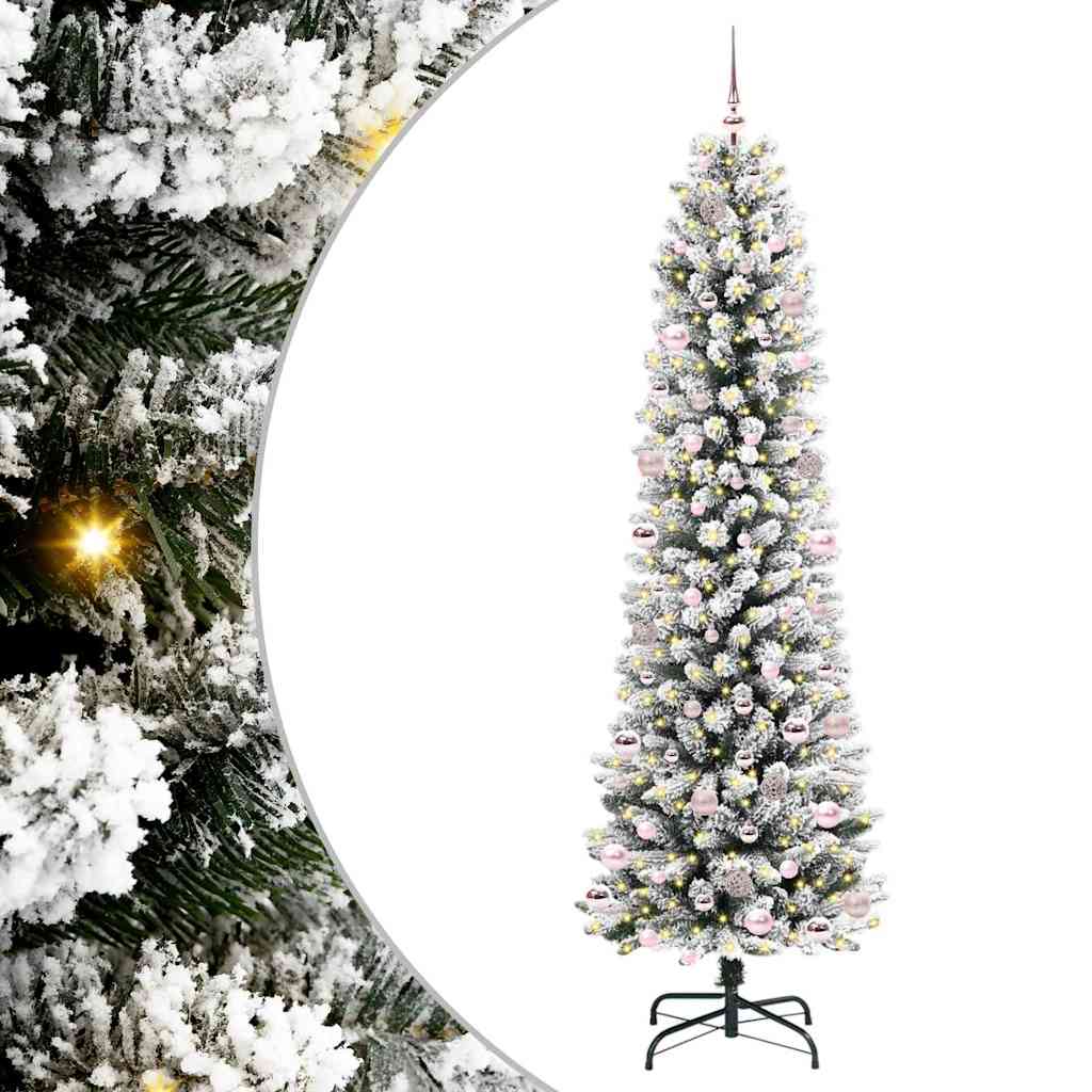 Sapin de Noël artificiel avec 300 LED Vert et blanc 240 cm - XIOS
