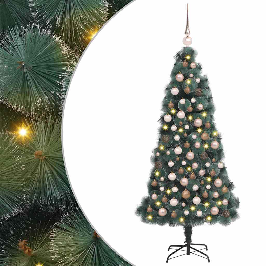 Sapin de Noël artificiel pré-éclairé avec set de boules 120 cm - XIOS