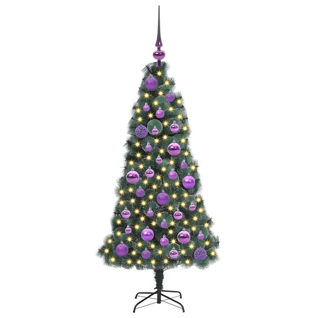 Arbre de Noël artificiel pré-éclairé avec set de boules 120 cm - XIOS