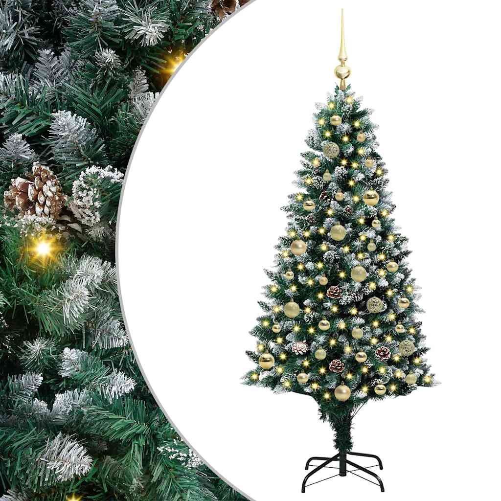 Sapin de Noël artificiel Vert 150 cm PVC, Acier et Plastique - XIOS