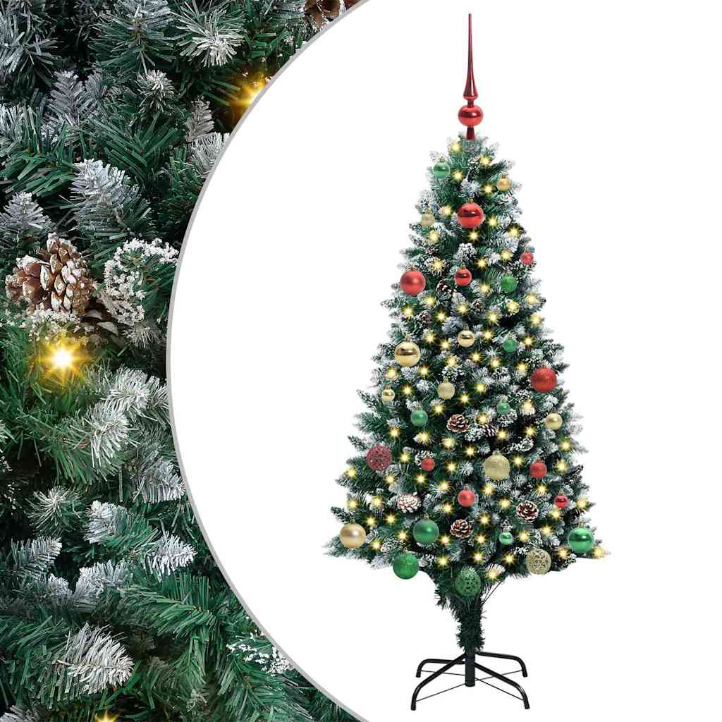 Sapin de Noël artificiel Vert 150 cm PVC, Acier et Plastique - XIOS