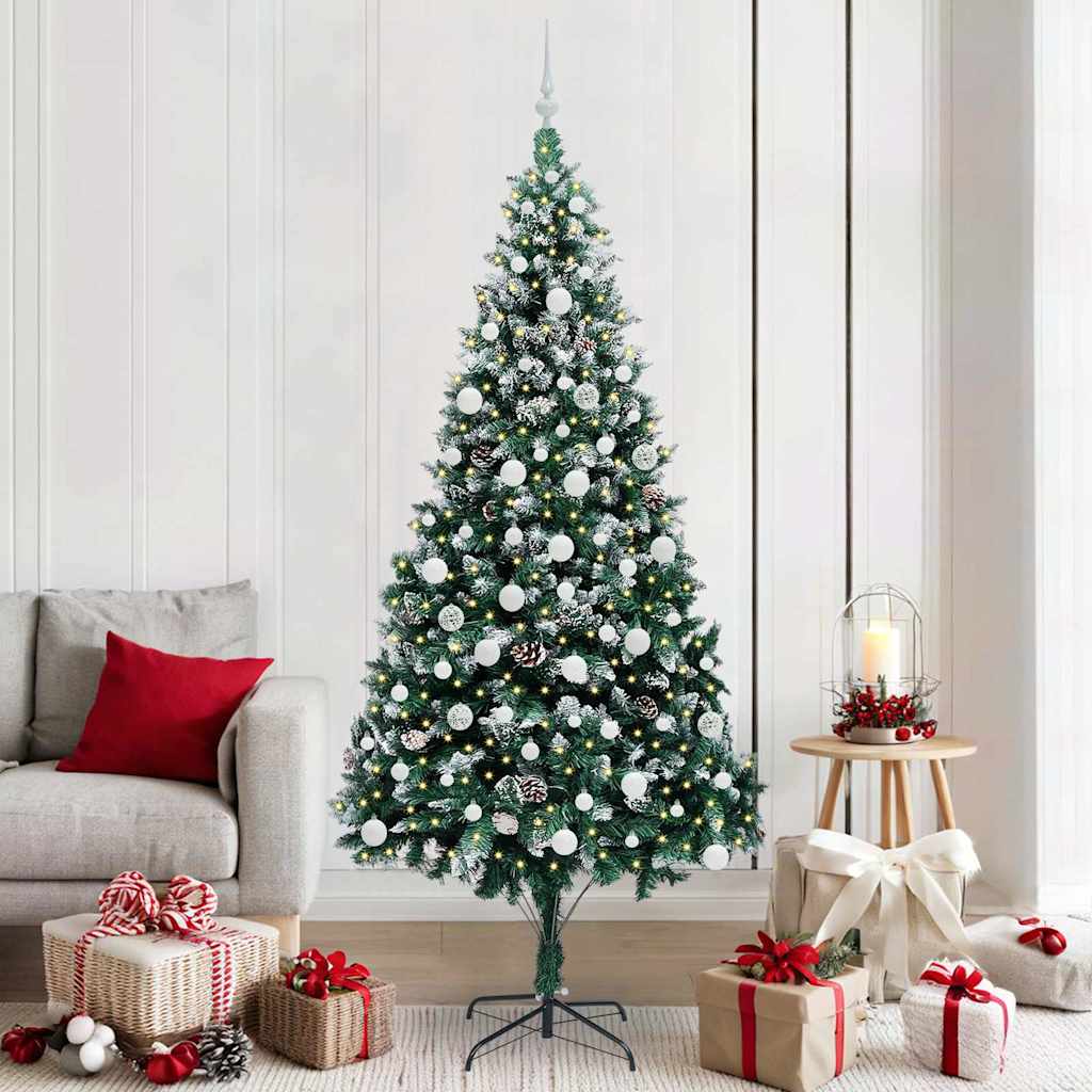 Sapin de Noël artificiel Vert 210 cm PVC, Acier et Plastique - XIOS