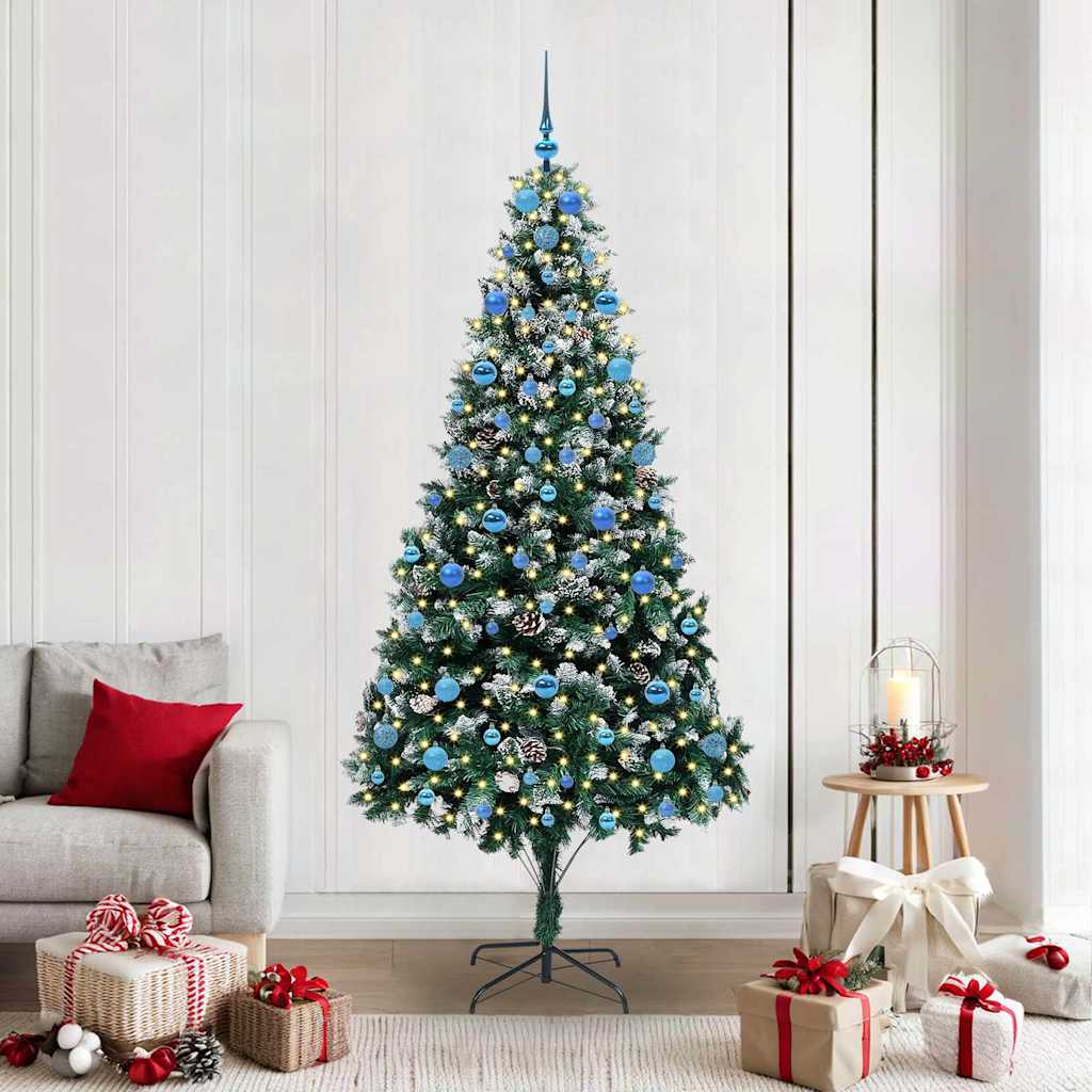 Sapin de Noël artificiel Vert 210 cm PVC, Acier et Plastique - XIOS