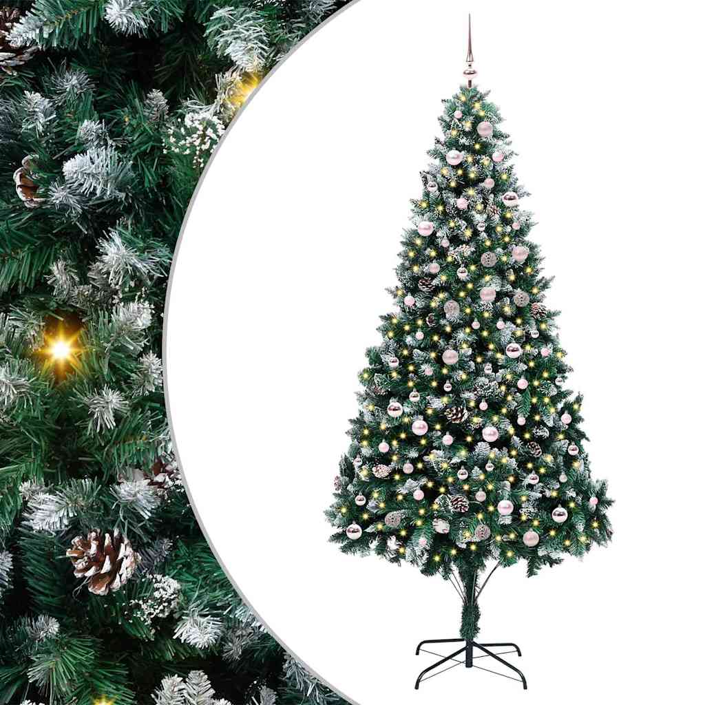 Sapin de Noël artificiel Vert 240 cm PVC, Acier et Plastique - XIOS
