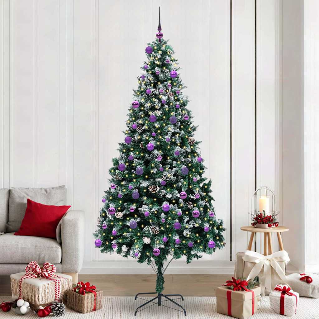 Sapin de Noël artificiel Vert 240 cm PVC, Acier et Plastique - XIOS