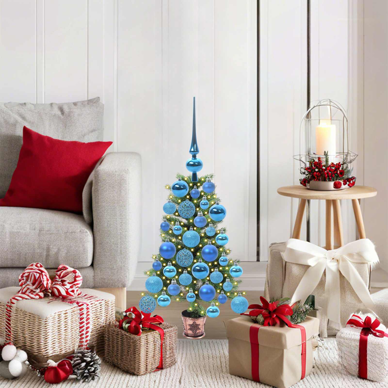 Sapin de Noël avec 150 LED avec support Vert 65 cm PE - XIOS