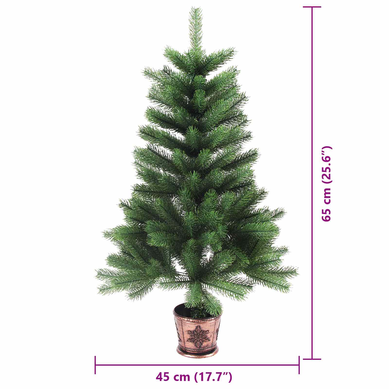 Sapin de Noël avec 150 LED avec support Vert 65 cm PE - XIOS