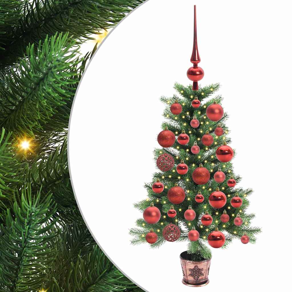 Sapin de Noël avec 150 LED avec support Vert 90 cm PE - XIOS