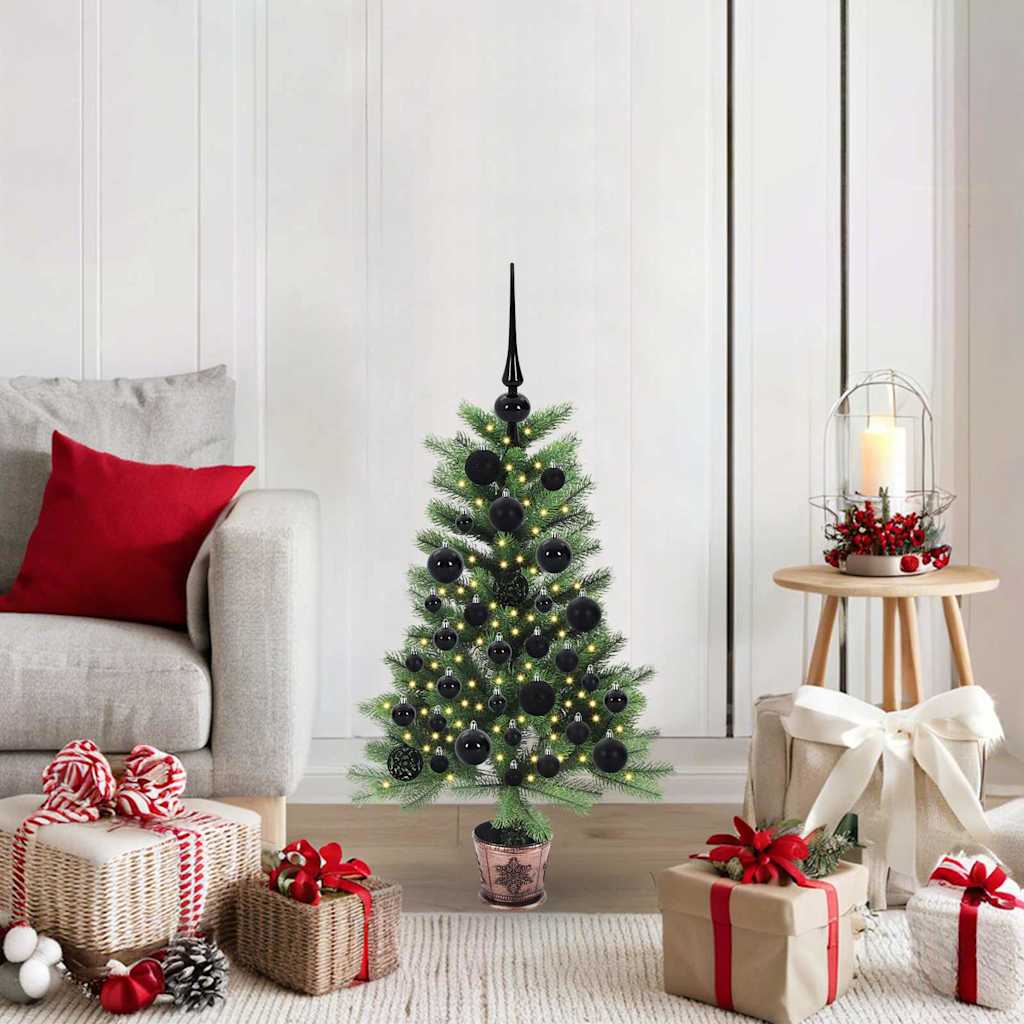 Sapin de Noël avec 150 LED avec support Vert 90 cm PE - XIOS