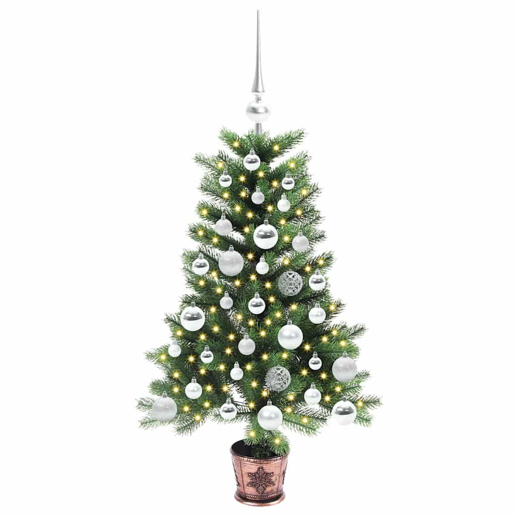Sapin de Noël avec 150 LED avec support Vert 90 cm PE - XIOS