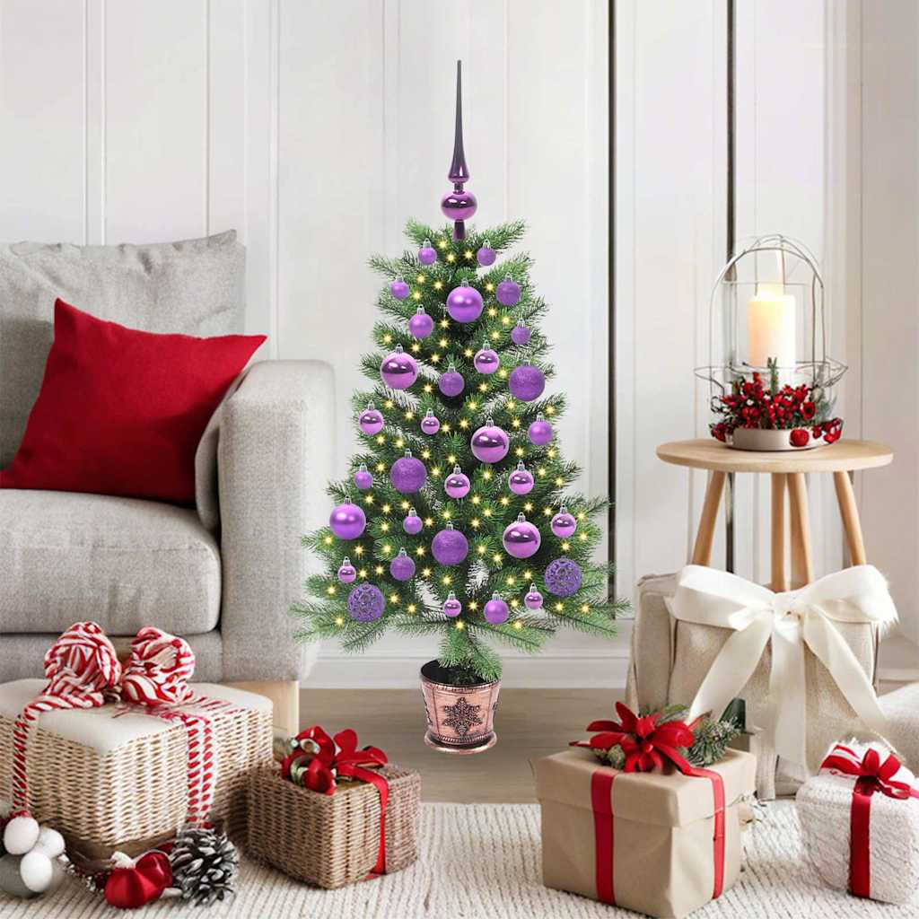 Sapin de Noël avec 150 LED avec support Vert 90 cm PE - XIOS