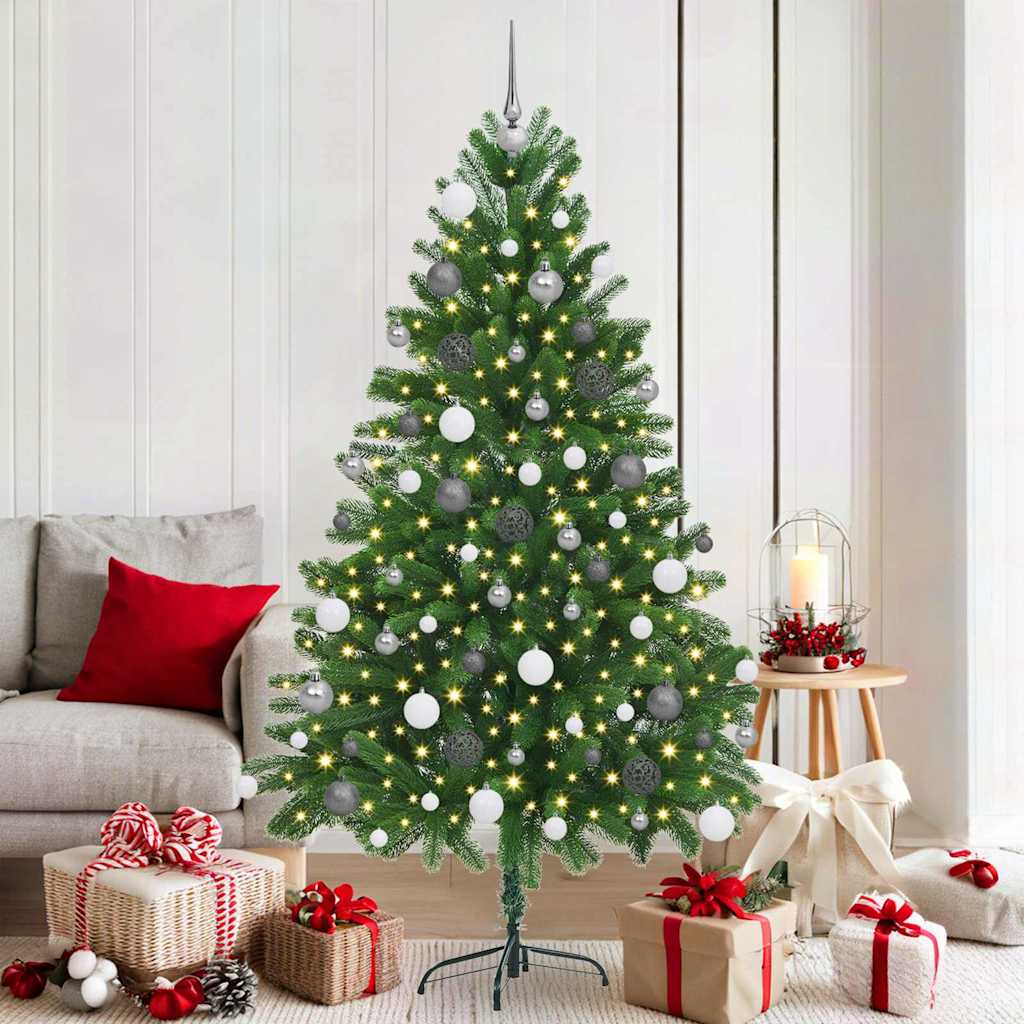 Sapin de Noël avec 300 LED avec support Vert 180 cm PE - XIOS