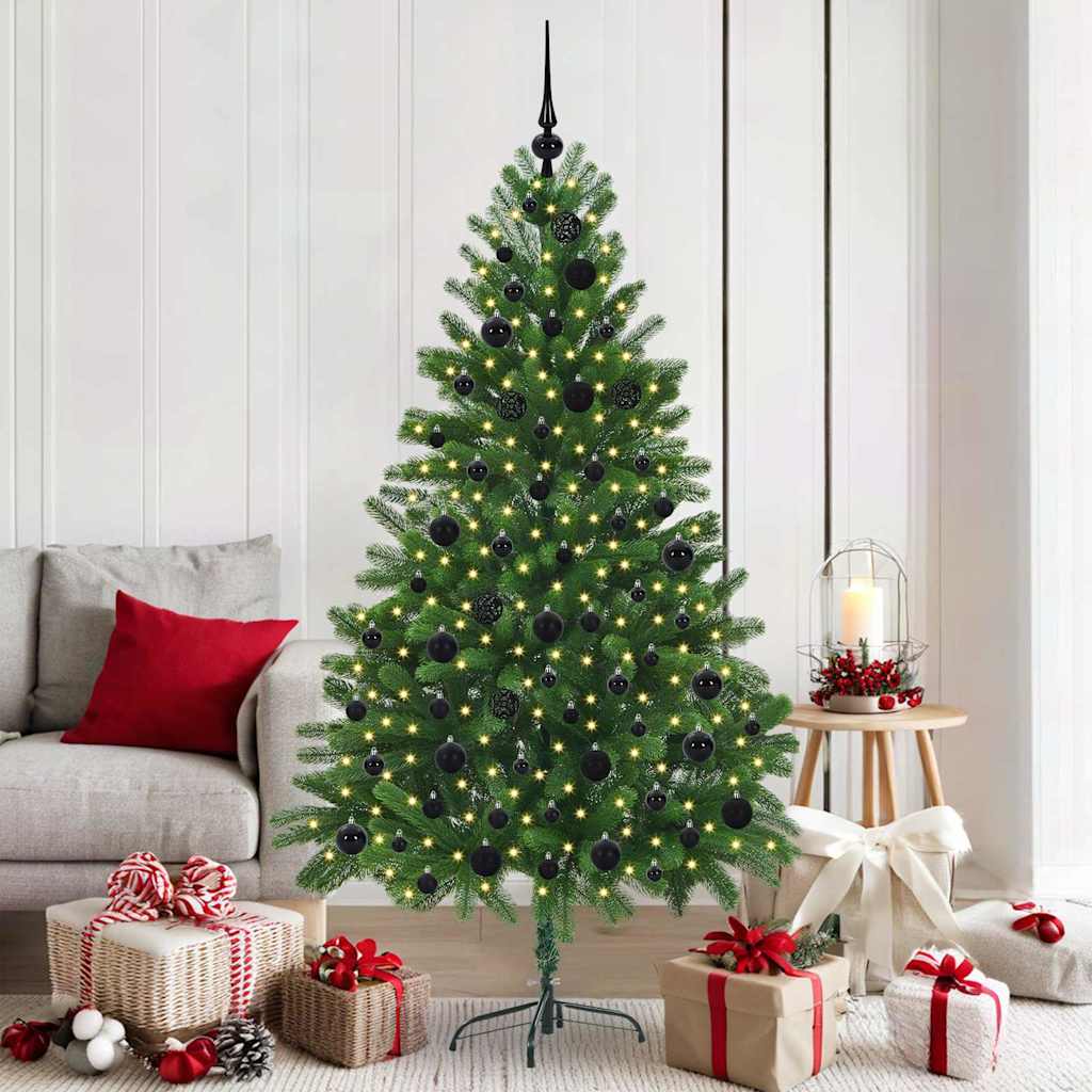 Sapin de Noël avec 300 LED avec support Vert 180 cm PE - XIOS