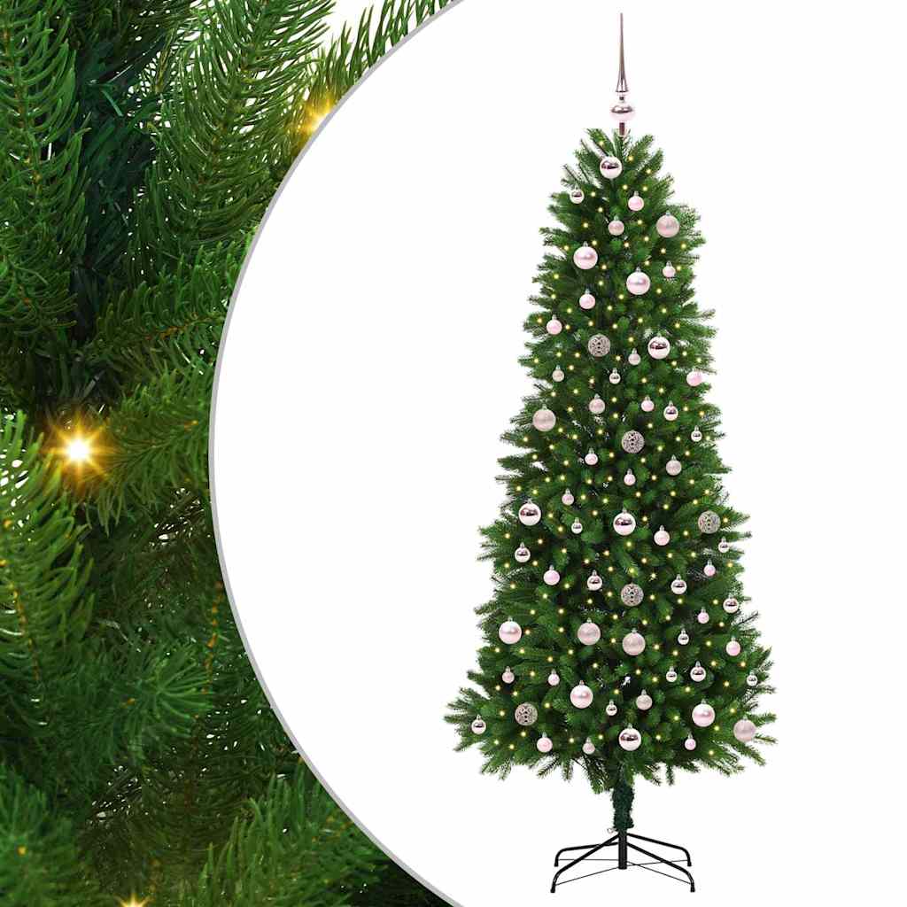 Sapin de Noël avec 300 LED avec support Vert 240 cm PE - XIOS