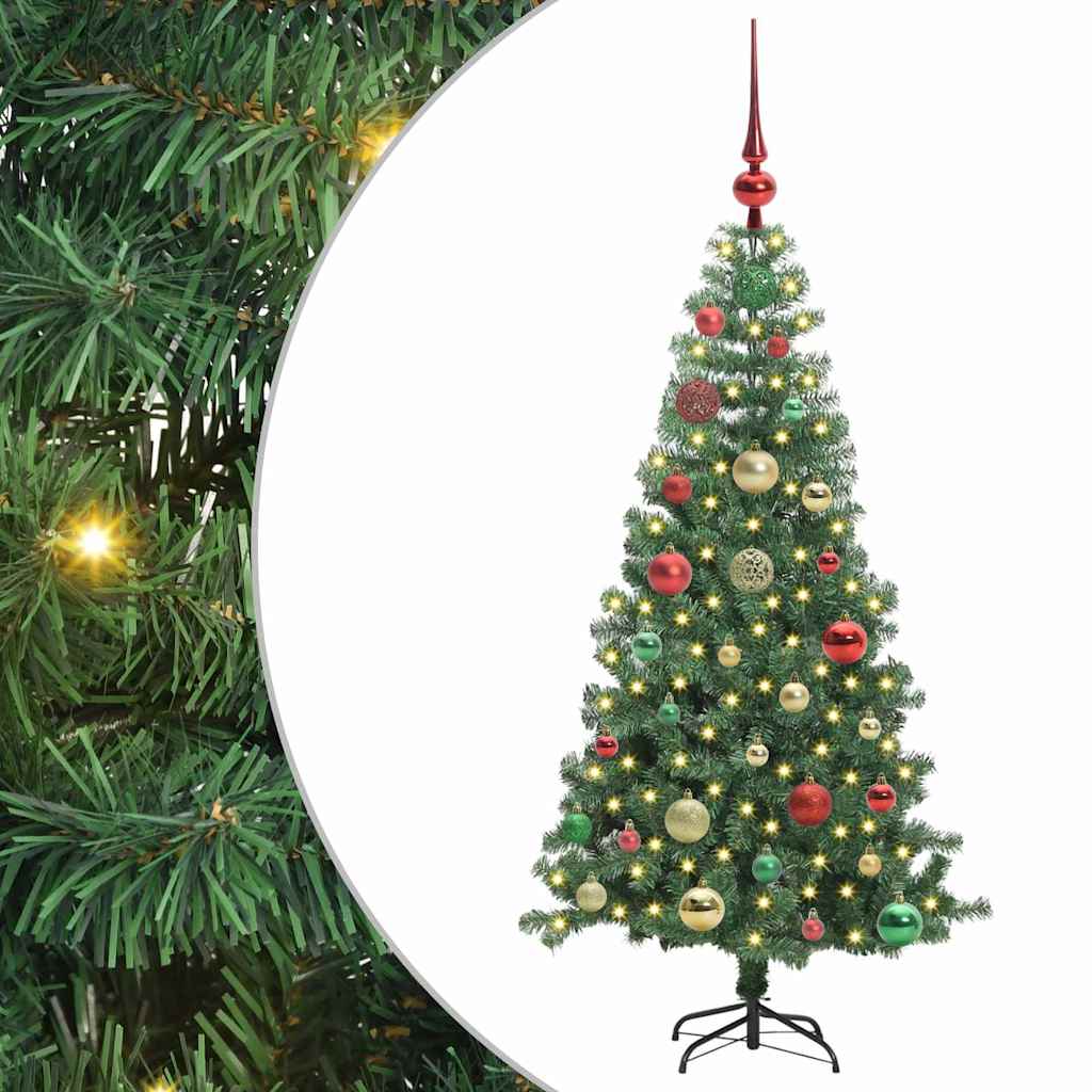 Sapin de Noël avec 150 LED avec support Vert 120 cm PVC - XIOS