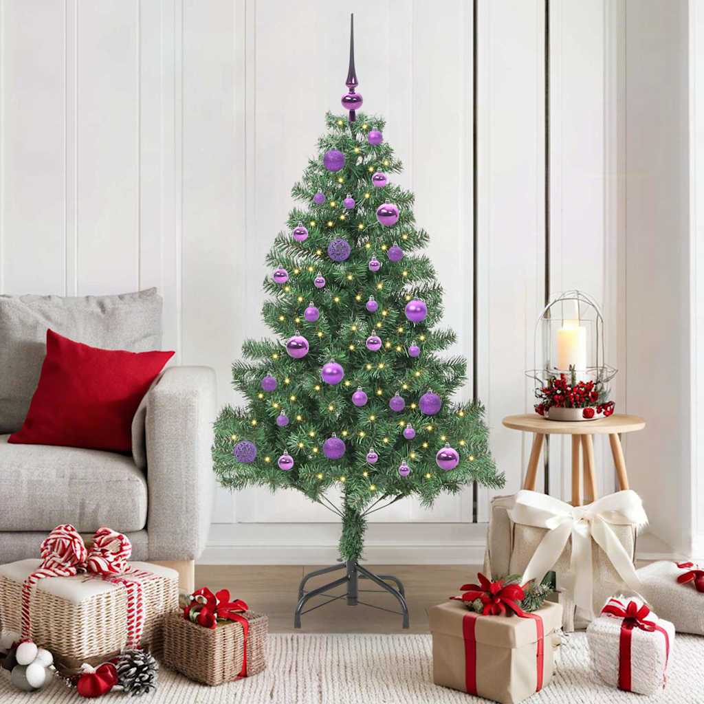 Sapin de Noël avec 150 LED avec support Vert 150 cm PVC - XIOS