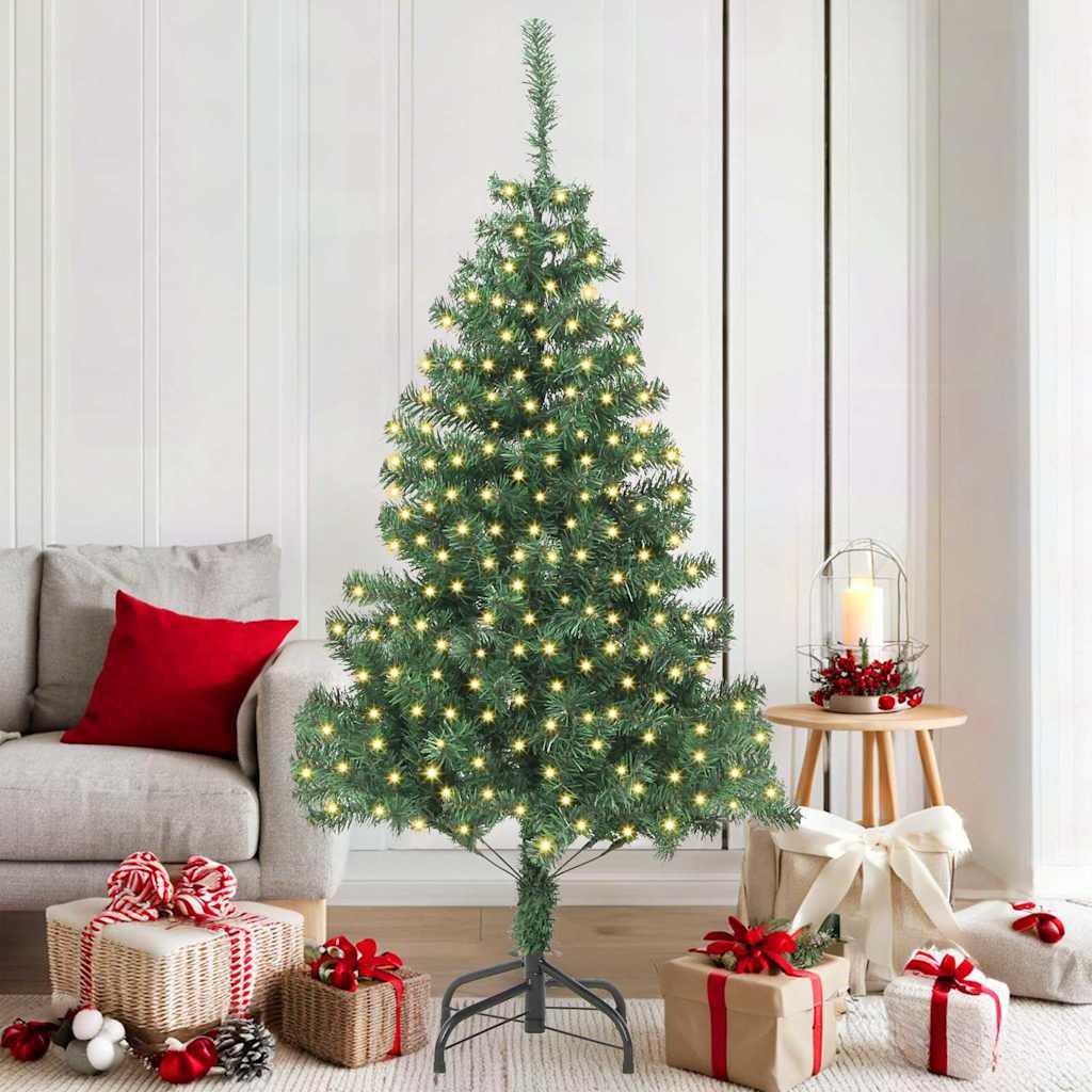 Sapin de Noël avec 300 LED avec support Vert 180 cm PVC - XIOS