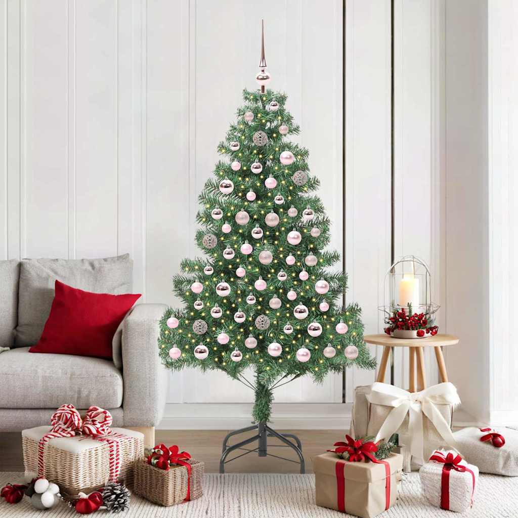 Sapin de Noël avec 300 LED avec support Vert 180 cm PVC - XIOS